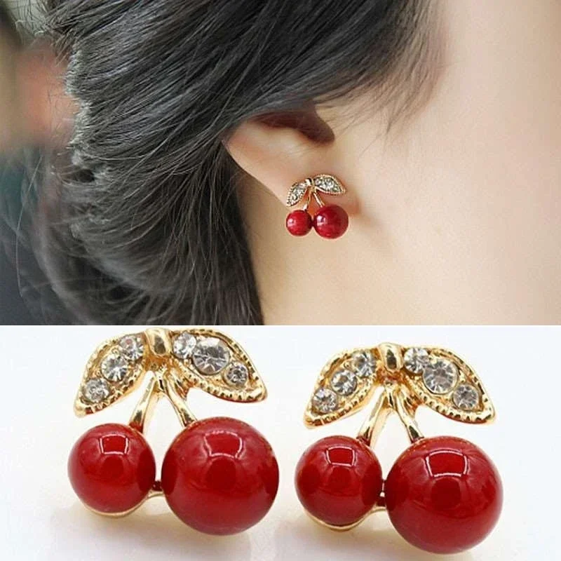 Delysia King  Red Cherry Earrings