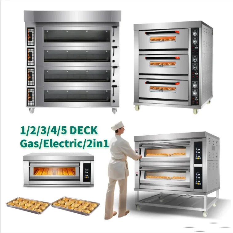 Food Deck Bakery Horno De para pan Panaderia industrial four A Gas pain Baking Pizza Cake Bread Oven Prices Other Snack Machines