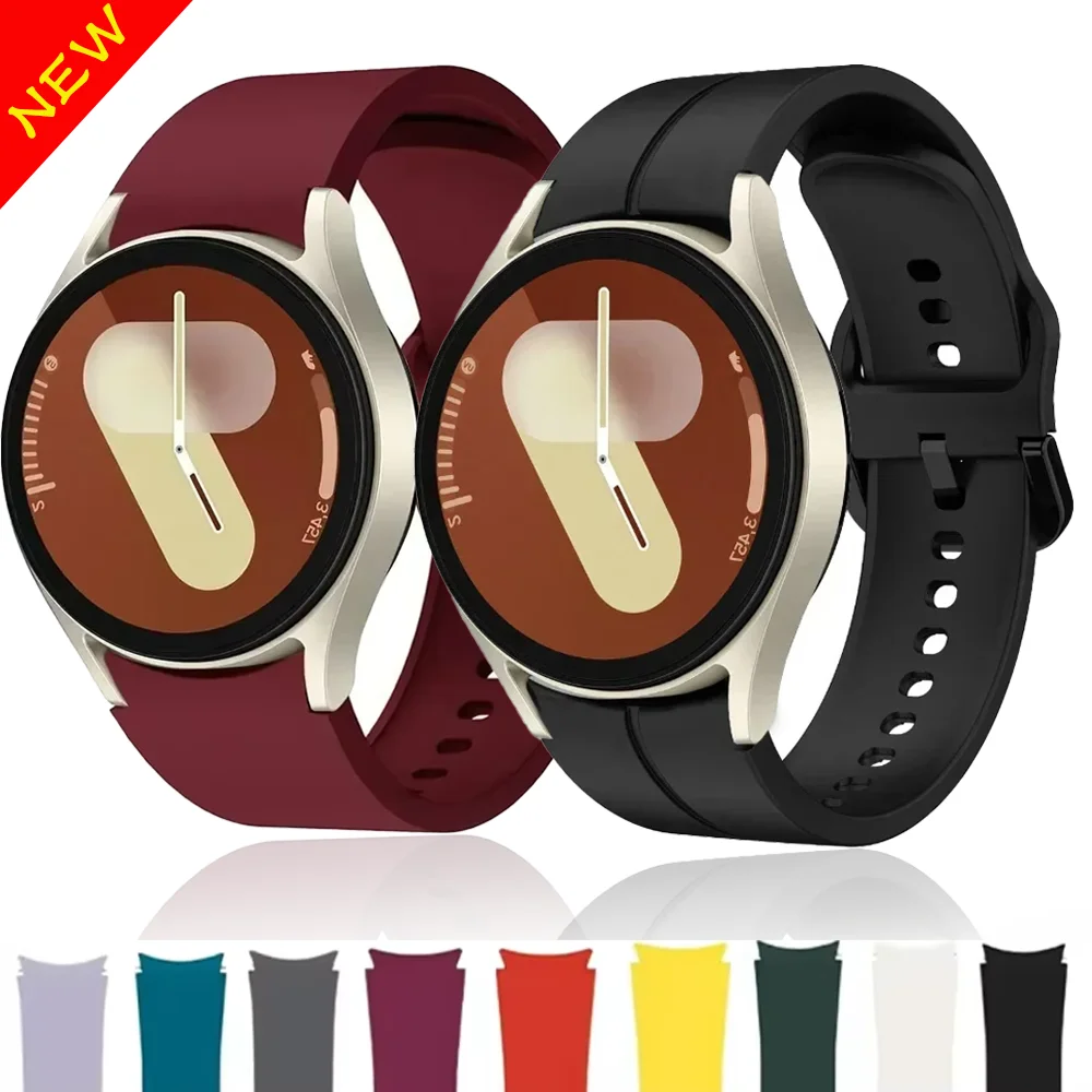 Оригинальный силиконовый ремешок 20 мм для Samsung Galaxy Watch 7 6 5 4 44 мм 40 мм Band 6 4 Classic 47 мм 43 мм 46 мм 42 мм 5 Pro 45 мм Браслет
