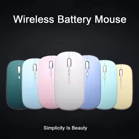 Wireless Mouse Bluetooth Silent 2.4G Dual-mode Ergonomic Morandi Color Portable Laptops Mice For Computer PC Office Gaming Mouse