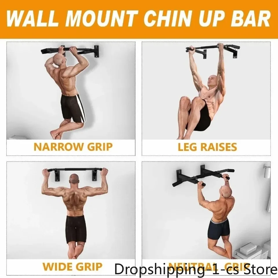 Wall Mounted Horizontal Bars With Wide Anti-slip Pad Home Gym Workout Chin Up Pull Up Training Bar Sport Fitness Equipment