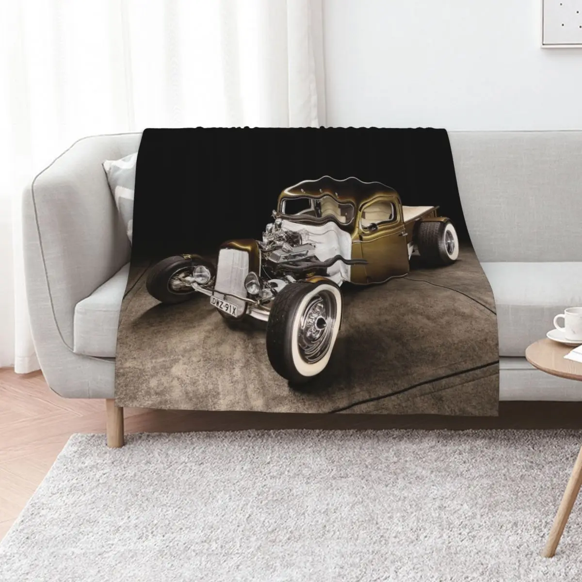 

Webby's Speed Shop Truck Throw Blanket Decorative Beds Bed Furrys Sofas Blankets