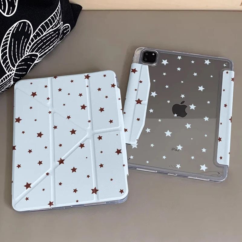

Чехол Blue Stars 3+YFold для iPad Pro 11, 13 дюймов, iPad Pro 12.9 дюймов 2025 года, Air7 10-го, 11-го поколений, M4/5 с застежкой для MagSafe, защитный чехол