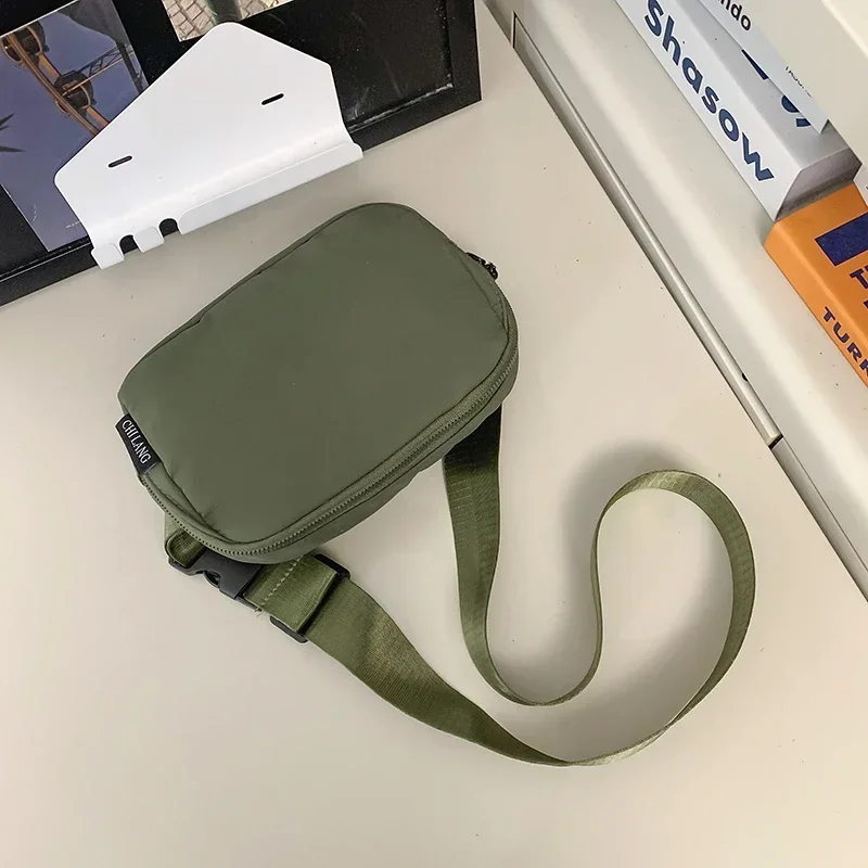 Casual Men's Nylon Shoulder Bag Phone Bag Unisex Crossbody Bags Womens Multifunctional Travel Waist Pack Lightweight Chest Pouch