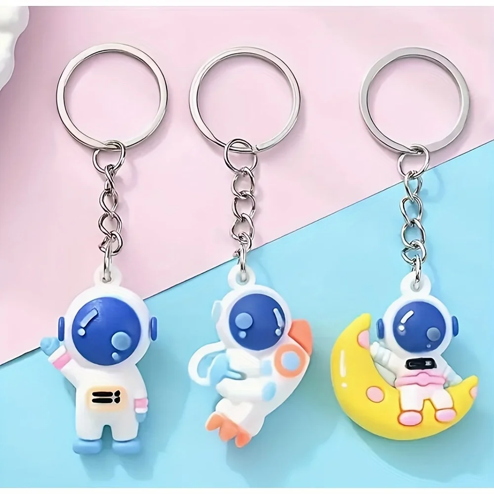 12/18/24er-Sets Niedliche Weltraum-Astronauten-Schlüsselanhänger, Großpackung Partyzubehör für Geburtstag und Gender-Reveal-Dekorationen – Detail 2