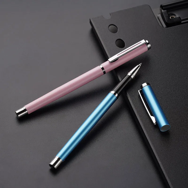 Custom Logo Metal Gel Pen 0.5mm Personalized Engraving Logo Text Signature Pens Business Office  Advertising Gift