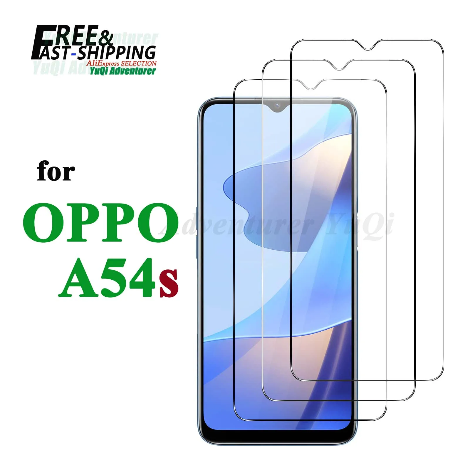 Screen Protector For OPPO A54s Tempered Glass High Aluminum 9H HD Clear Transparent Case Friendly