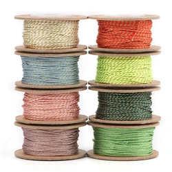 20meter/roll 1mm 3 Layer 100% Cotton Cord Rope Knot Macrame Cord Rope For Jewelry Making DIY Ethnic Bracelet Accessory Findings