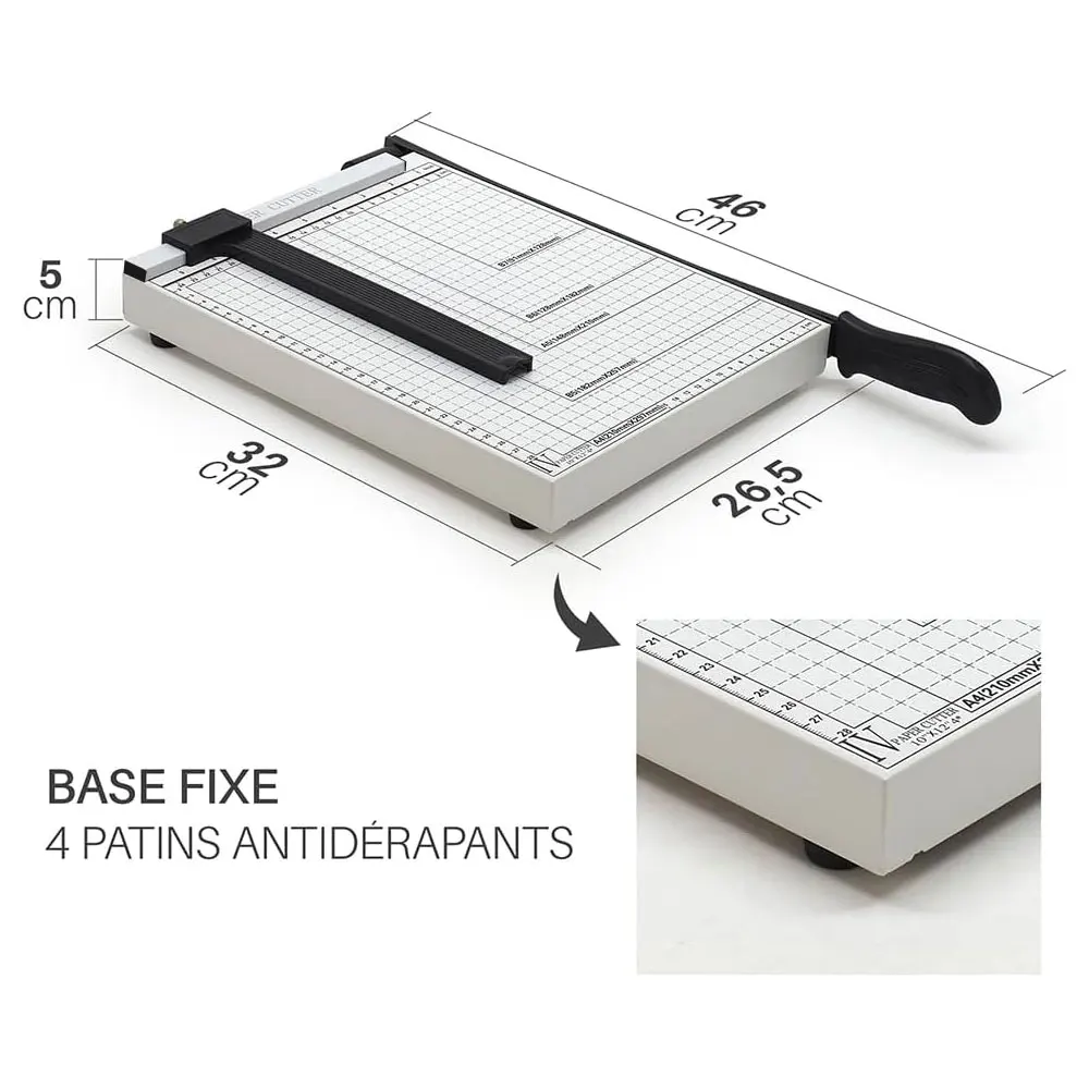 1PC A4 Paper Card Cutter, off-white, Standard 10-Page Paper Capacity, 12-Inch Cutting Length, Suitable for Home and School.