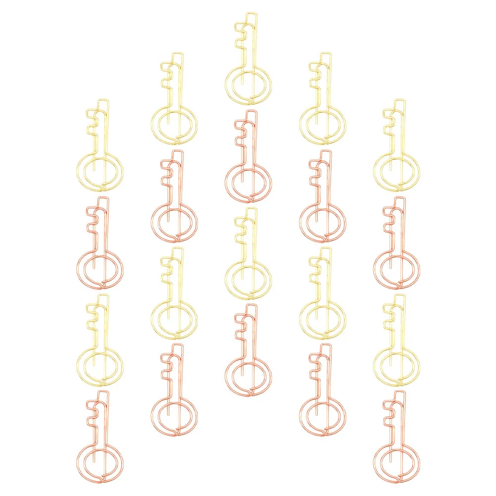 20 Pcs Office Paper Clips Document Small Cute Paperclips Creative Shaped Metal File