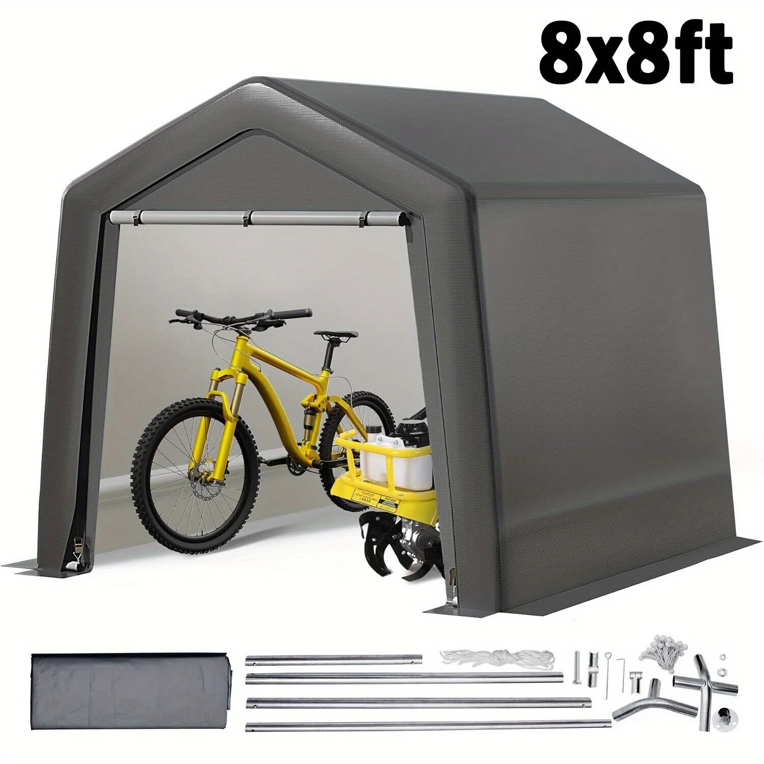 

Portable Storage Shelter Garage Storage Shed 8x8x7 ft Carport Tent Waterproof