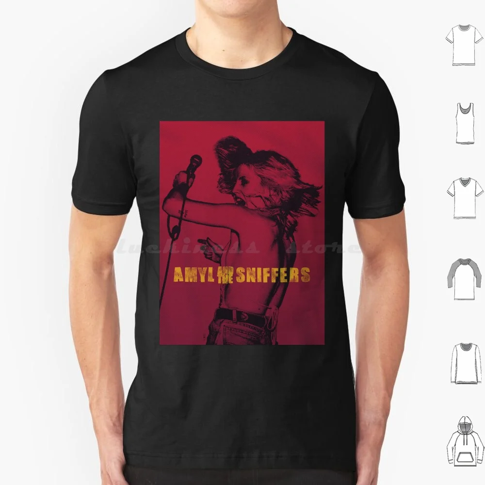 Amyl And The Sniffers Red And Yellow T Shirt Cotton Men Women DIY Print Amyl And The Sniffers Rockpunk Pub Rockgarage Rockglam