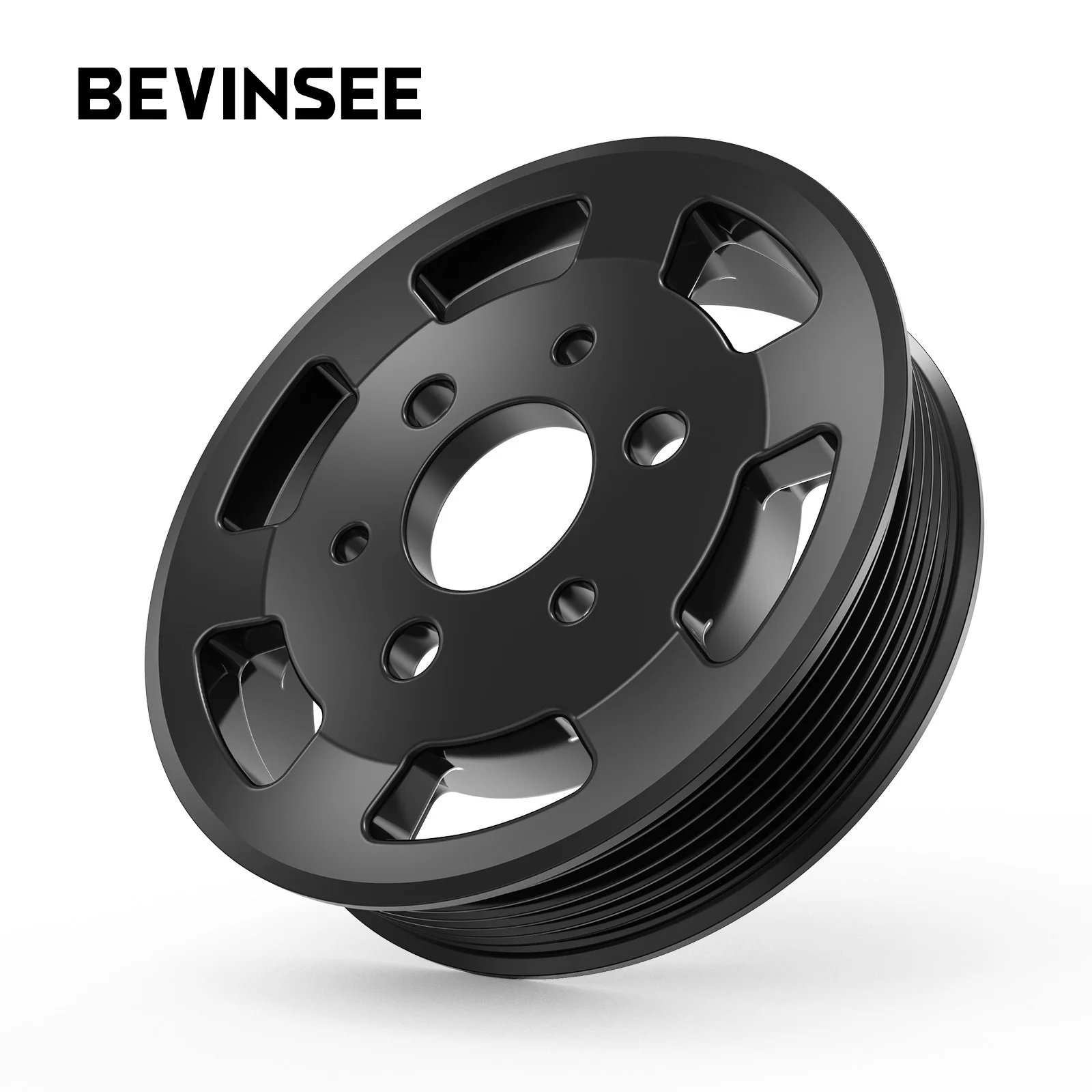 BEVINSEE Heavy Duty Power Steering Pulley for BMW N55 E90 E92 E82 E88 E91 E93 E84 135i 335i 335xi 35iX, Replace 32427582947