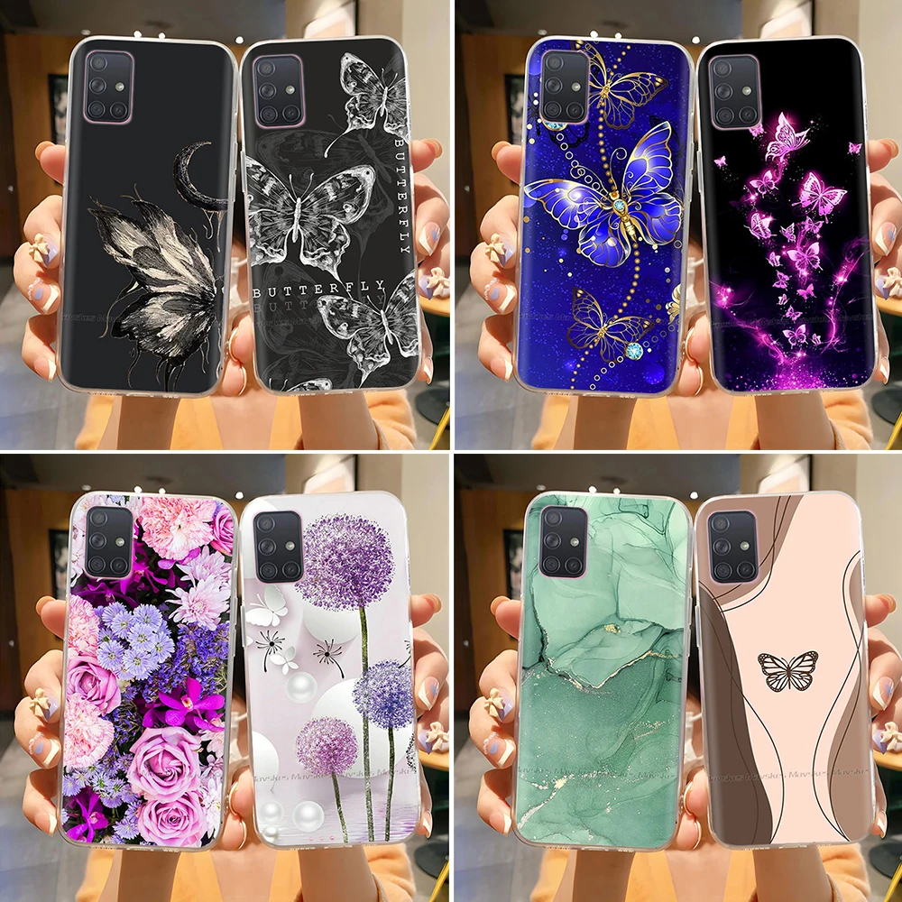 Funda de teléfono para Samsung A51 A71 A31, funda trasera de silicona suave transparente para Samsung Galaxy A51 A 31 41 71, Fundas protectoras