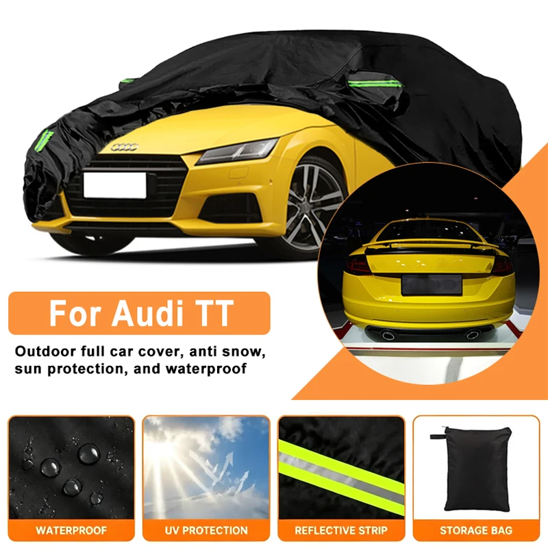 Waterproof Car Cover For Audi TT 8N 8J 8S Outdoor Full Car Cover Wind Sun UV Dust Rain Snow All Weather Protection