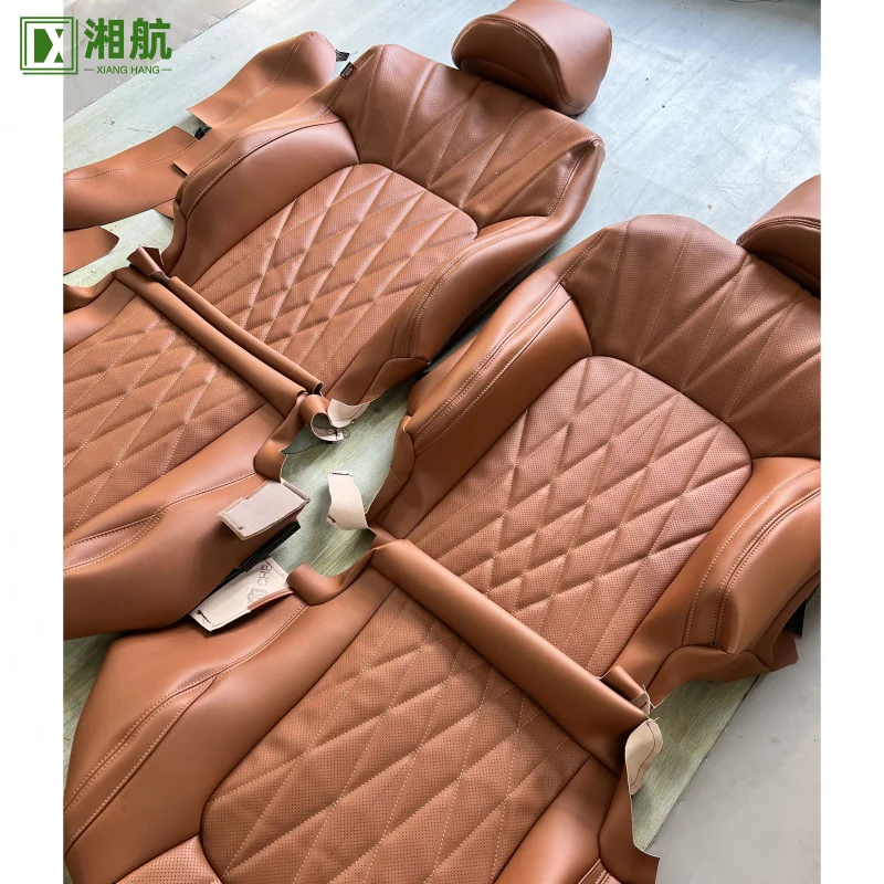 Suitable   for BMW Audi Dodge Van Cars Brown Nappa Leather Full Replacement Car Seat Cover