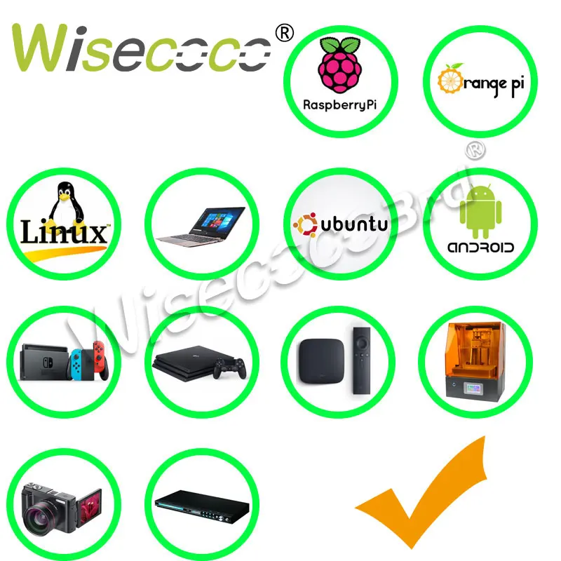 Wisecoco 10.1 Inch 1280x800 LCD Screen Module IPS Tablet Display Android TV Box Gaming Box Win 10 11 Raspberry Pi Display