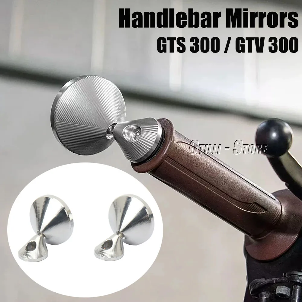 

Motorcycle Accessories For Vespa GTV300 GTS300 GTV GTS 300 Handlebar End Mirrors Left Right Rearview Lens Glass Kit Side Mirror