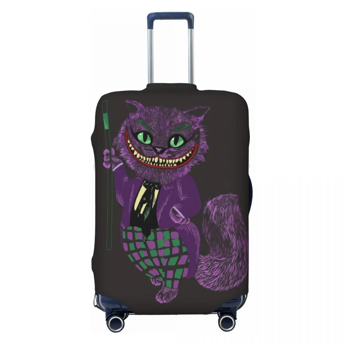 

Custom Cheshire Cat Smile Travel Luggage Cover Elastic Suitcase Cover Protector Fit 18-32 Inch