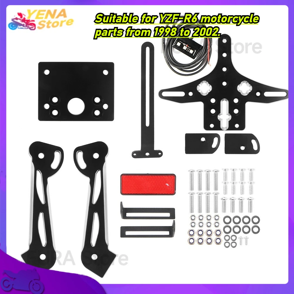 

2025 Adjustable and Foldable Tail Wing Cover Kit, suitable for YZF-R6 motorcycle parts from 1998 to 2002.
