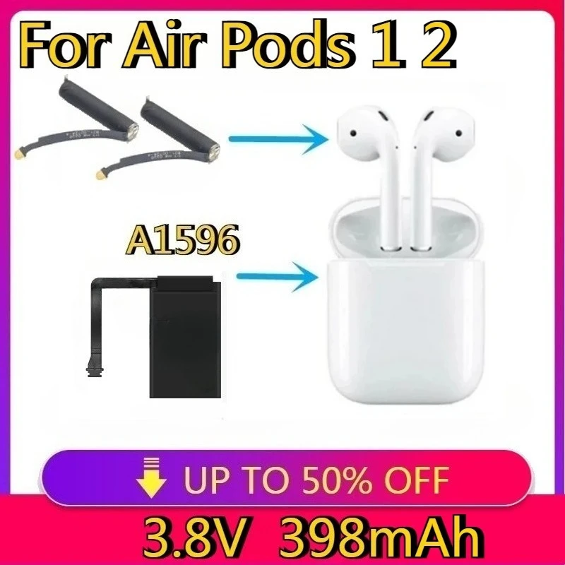 

New Battery for Airpods 1st 2nd A1604 A1602 A1523 A1722 A2032 A2031 Air Pods 1 2 Wireless Headset Charging Compartment Box A1596