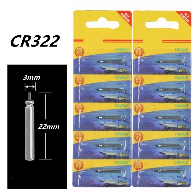 CR322 Battery Fishing Float, 3V Night Light, Lithium Pin Cells, Bobbers Accessories, Fishing Tackle, 2 Pcs, 6Pcs