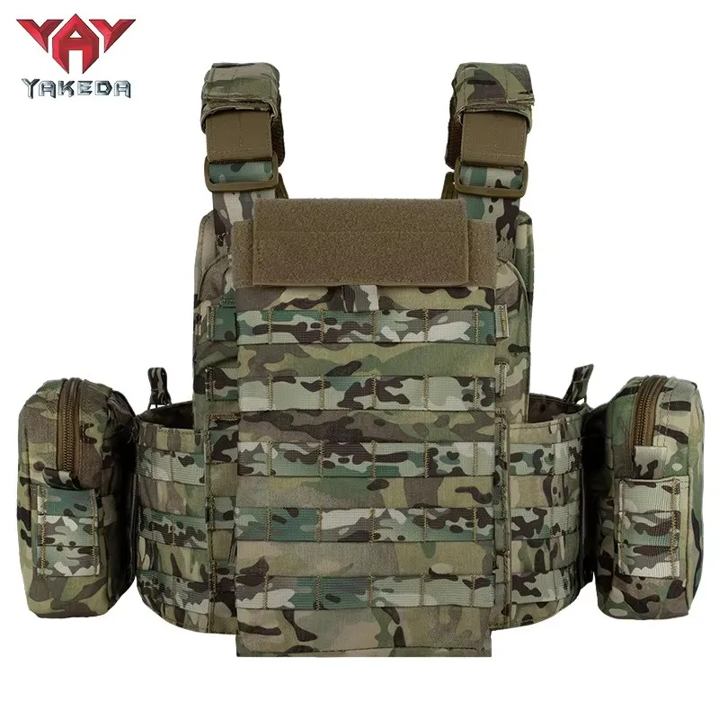 YAKEDA Tactical Vest Outdoor Hunting Plate Carrier Quick Release Protective Adjustable Vest Airsoft