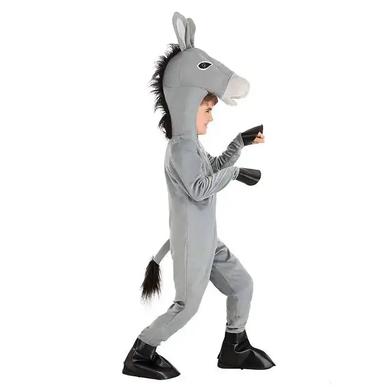 Halloween Cosplay Children\'s Day Costume Picture Book Story Stage Performance Adult Children Mule Animal Donkey Costume
