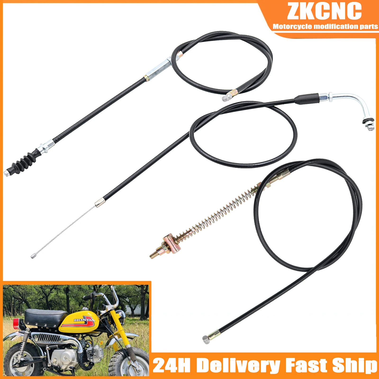 Front Drum Brake Line And Throttle Cable And Clutch Cable For Honda Z50 Z50A Z50J Z50R Mini Trail Monkey Bike Universal