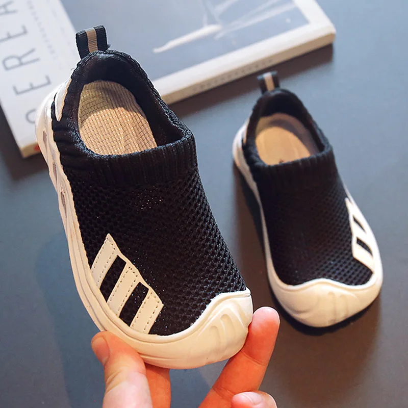 Boys' Summer 2024 New Children's Sneakers Medium Boys Mesh Breathable Single Shoes Sneakers