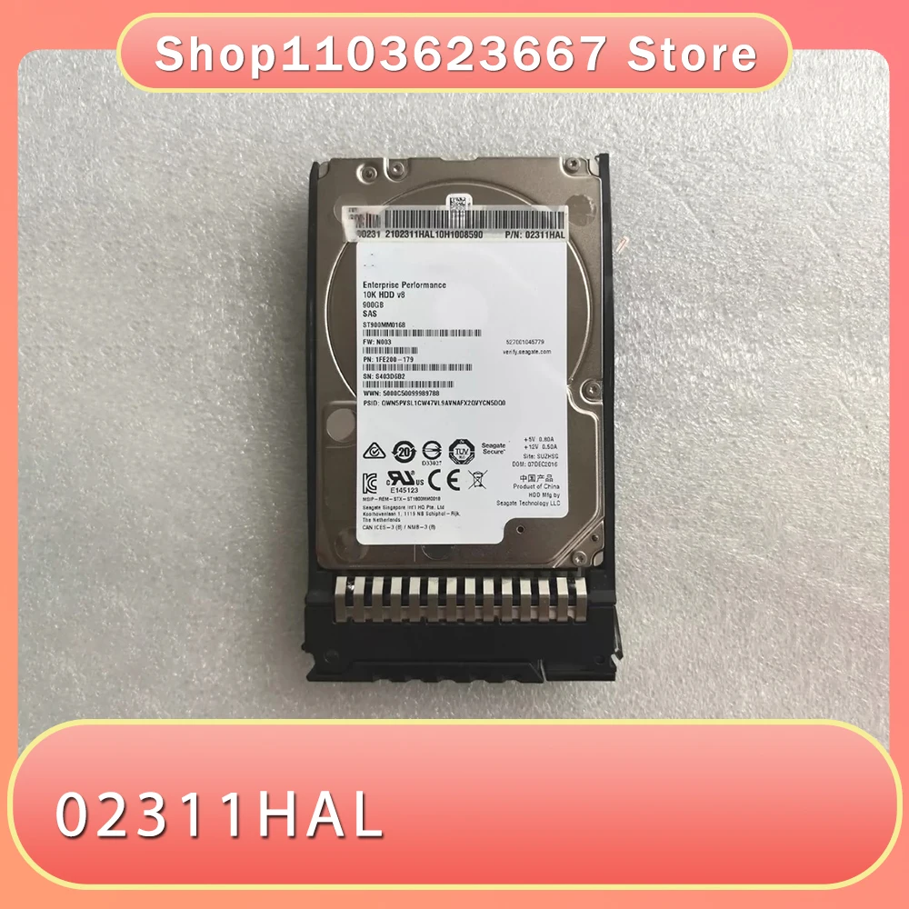 900G SAS 10K 2.5 V3 V5 Server Hard Disk 02311HAL