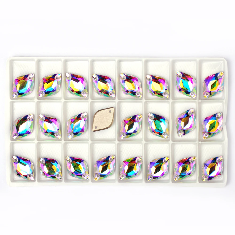 DIY Kristall AB Strass K9 Glas 3211 Zitrone Aufnähsteine Echte Strasssteine für Kleidungsdekoration Bekleidungszubehör – Detail 7