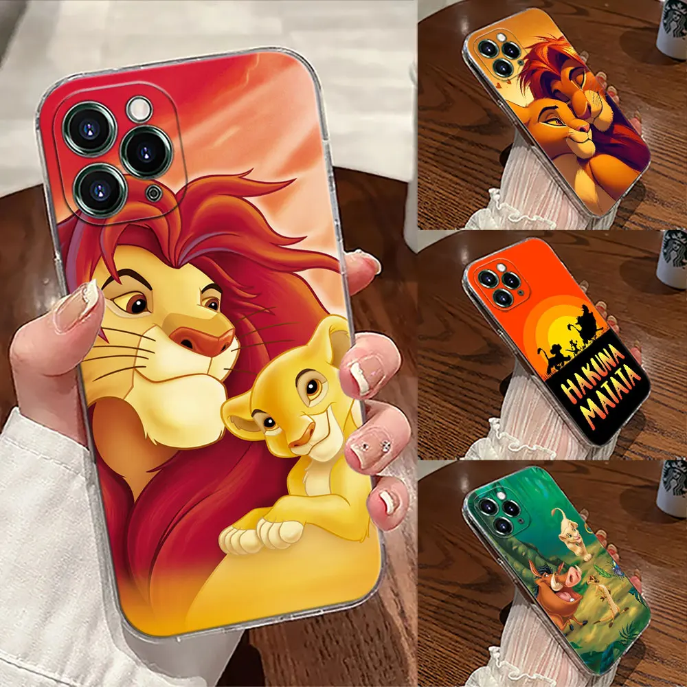 

The Lion King Transparent Phone Case For iPhone 17 Pro Max 17E 11 12 13 14 15 16 Pro Max Plus 17 Air 16E 7 XS Disney Soft Cover