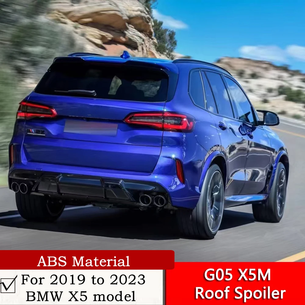 

G05 X5M спойлер на крышу для 2019 до 2023 BMW X5 модификация Замена глянцевый черный ABS Материал G05 X5 до X5M заднее крыло