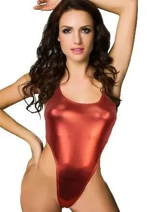 New High Elastic Women Hot Sexy Bodysuits Leather Catsuit