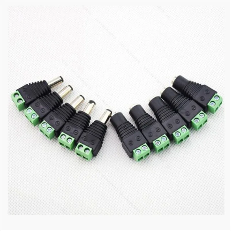 10pcs/lot Cat5/Cat6 Cable Female 5.5/2.1mm barrel jack connector with screw terminal