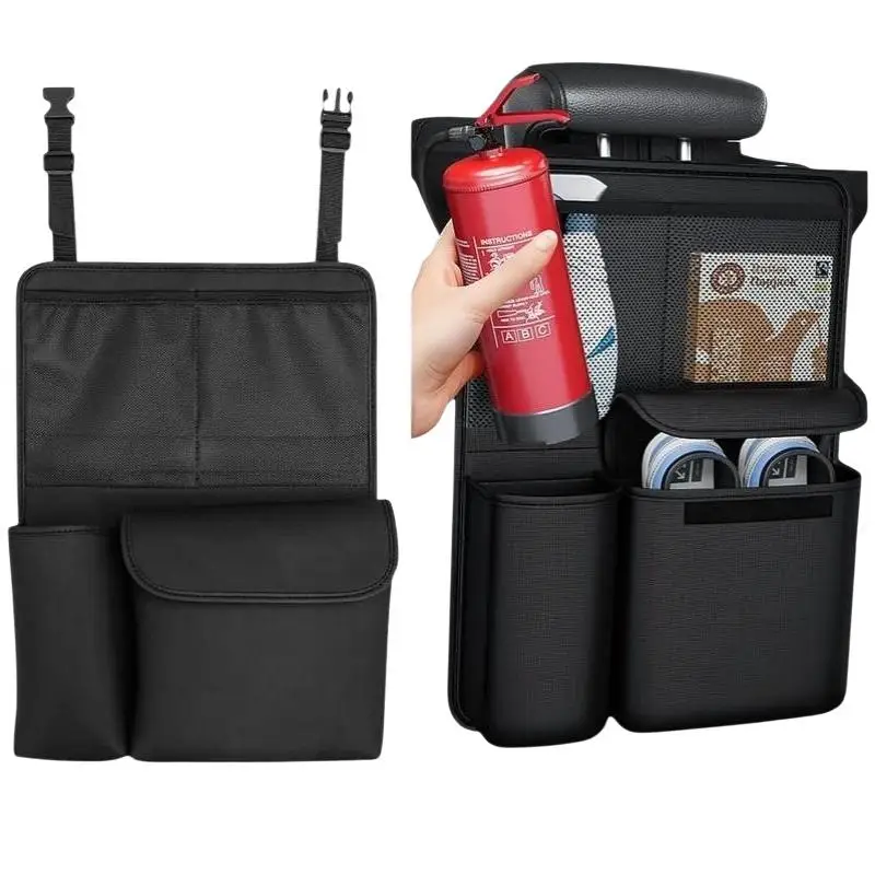 Heavy Duty Car Trunk Organizer Detachable 4 Compartments Backseat Storage Bag for Auto Camping Outdoor Activities