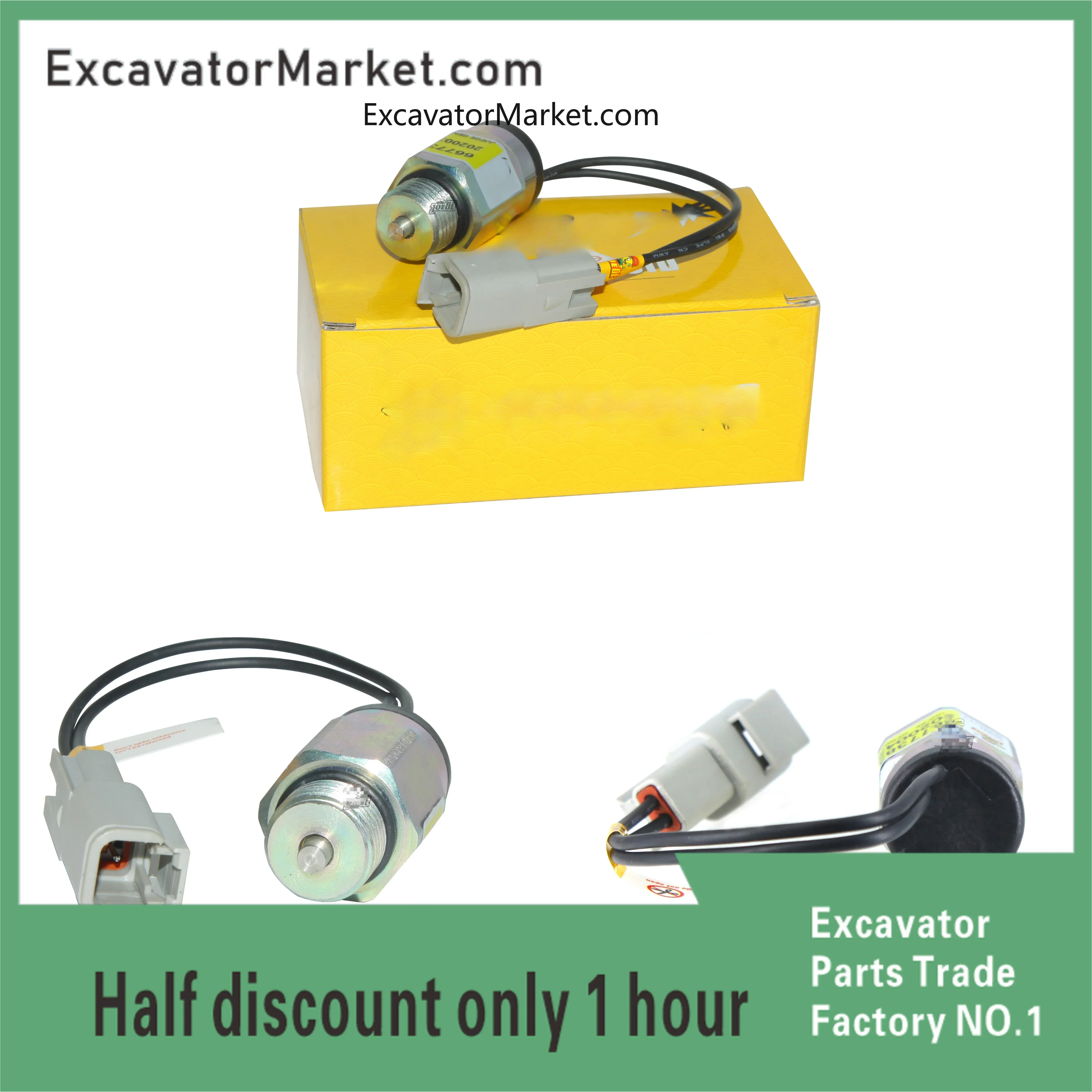 6677383 6676383 Excavator Stop Solenoid Valve for Bobcat Loaders 751 753 763 773 863 864 873 883 963 S130 S15 High Quality