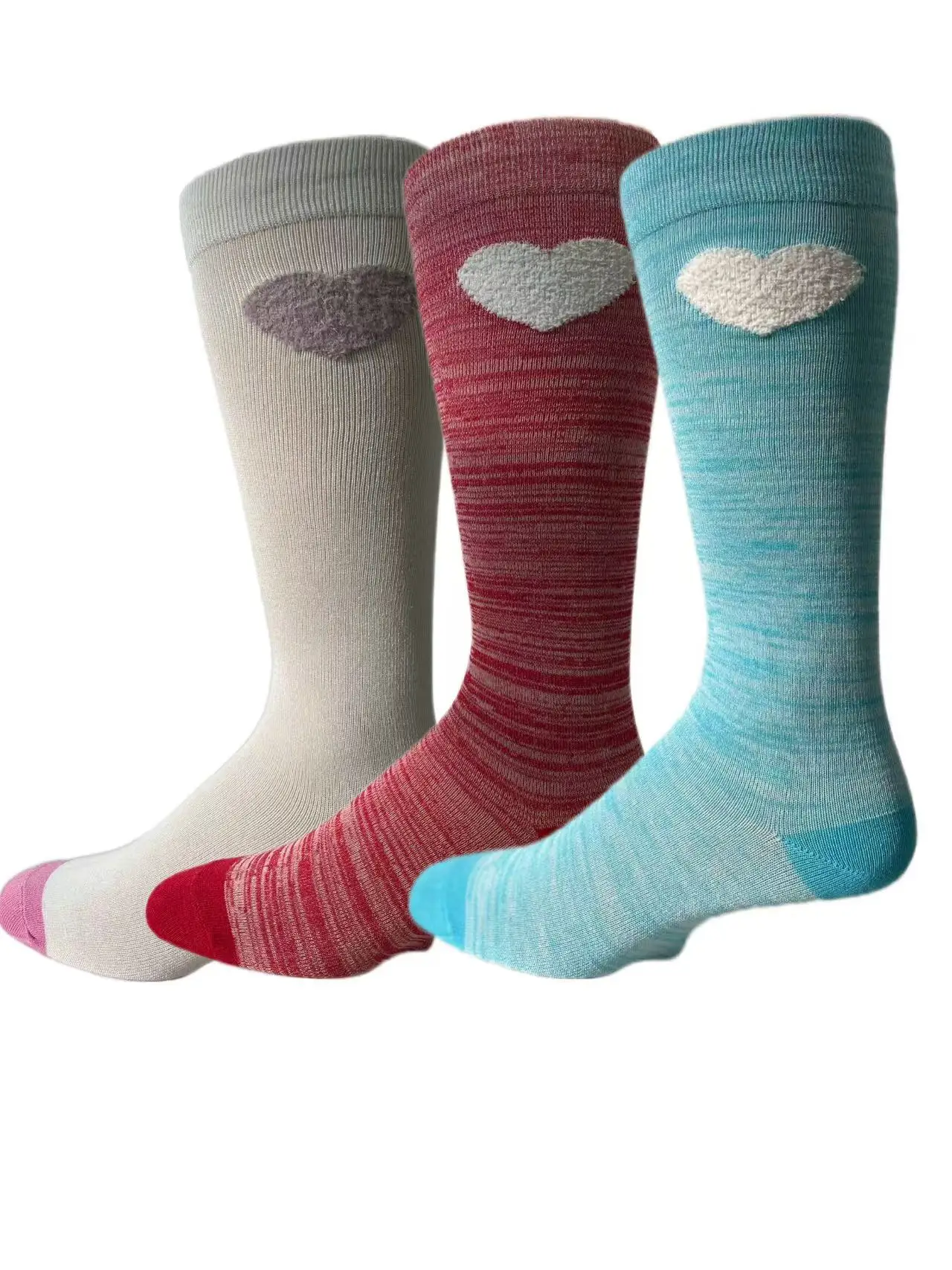 Senhoras meninas quatro estações meia casual fibra verde material ecológico anti-microbiano e absorção função coração design de moda