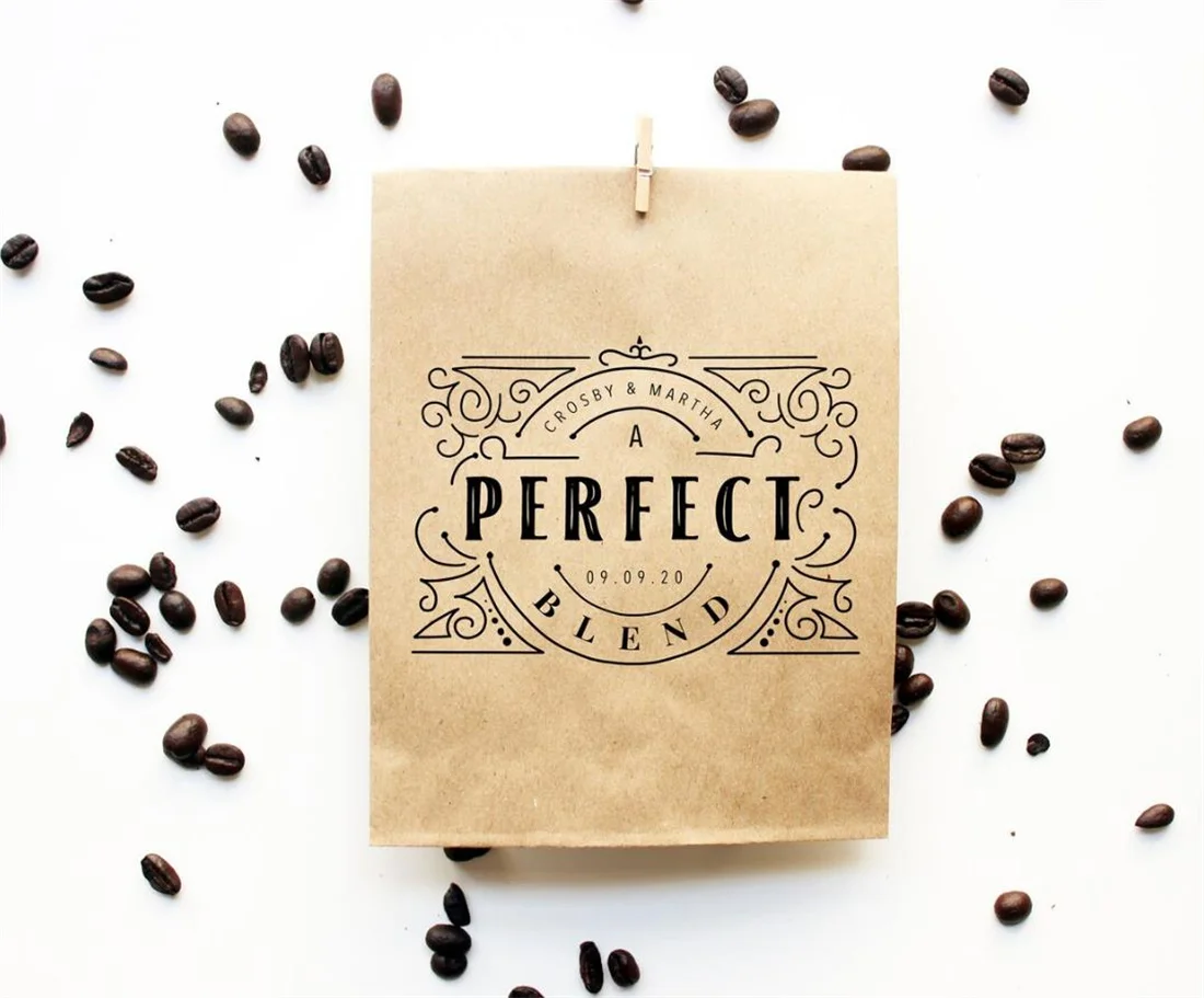 50 The Perfect Blend Personalized Coffee Bags Wedding Favor Bags Personalized Tea Favor Bags Personalized Wedding Favor Bags