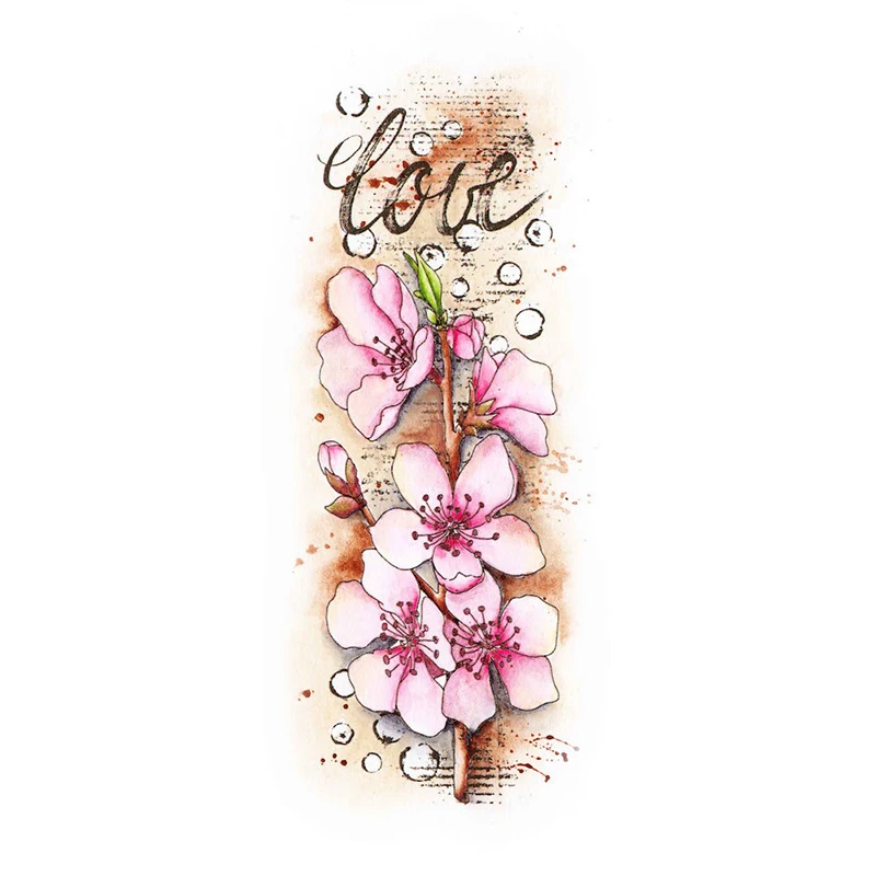 

Slimline Cherry Blossoms Flowers Tbransparent Stamps for DIY Scrapbooking Paper Card Making Craft Clear Stamps New Arrival 2022