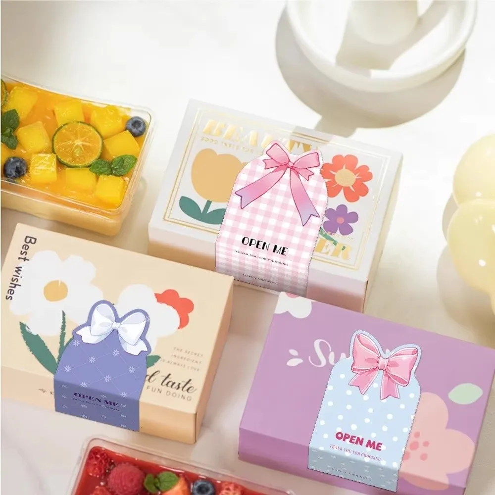 50 Pcs Pink Thank You Stickers Bow Shape Gift Wrapping Self-Adhesive Stickers 60x130mm Personalized Stickers For Packaging