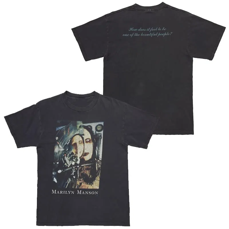 Marilyn Manson Abstract Casual T-shirt Luxury Brand for Men and