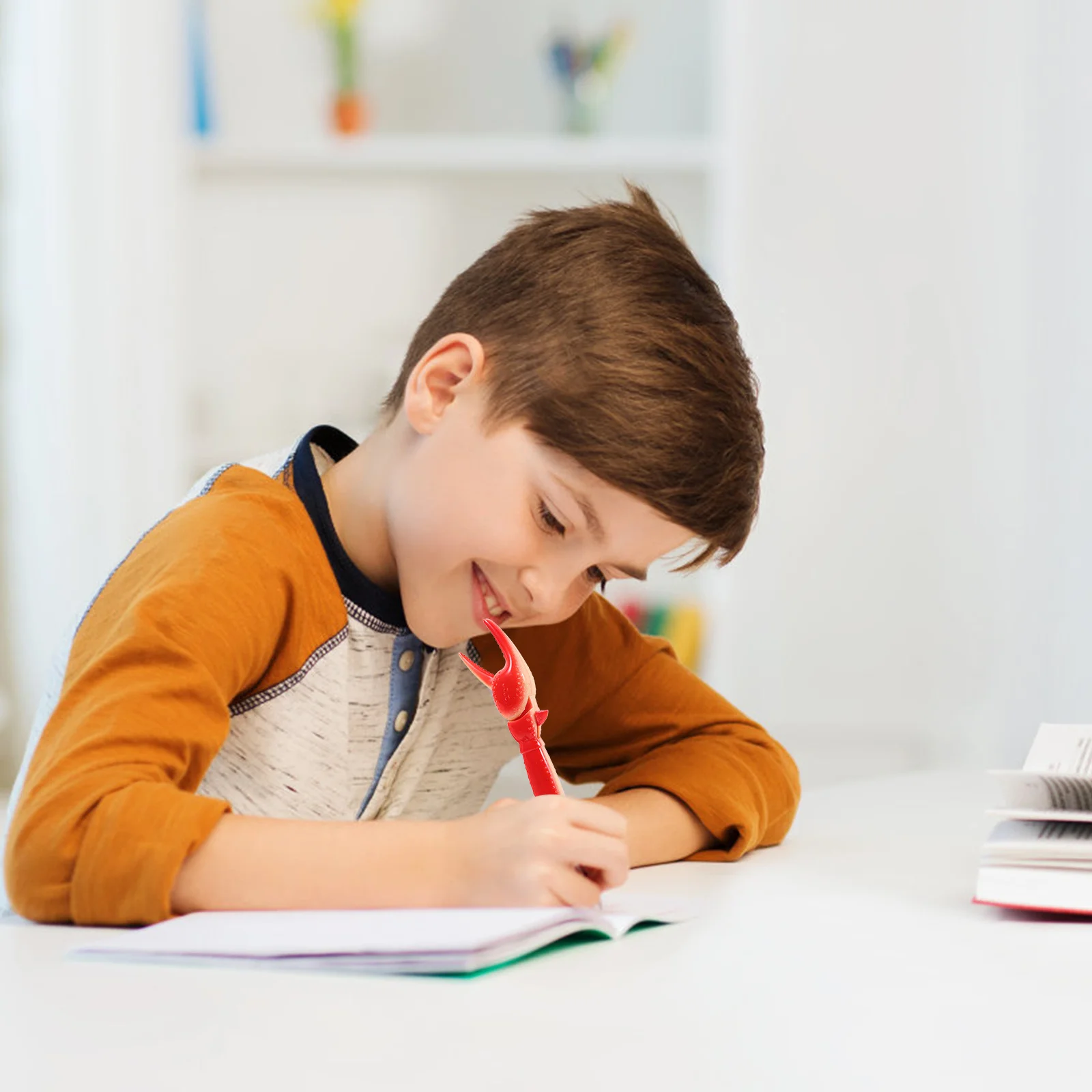 

2 шт. шариковых ручек в форме краба, гладкое письмо, удобный захват, для школы, офиса, канцелярских принадлежностей, креативный дизайн в виде краба