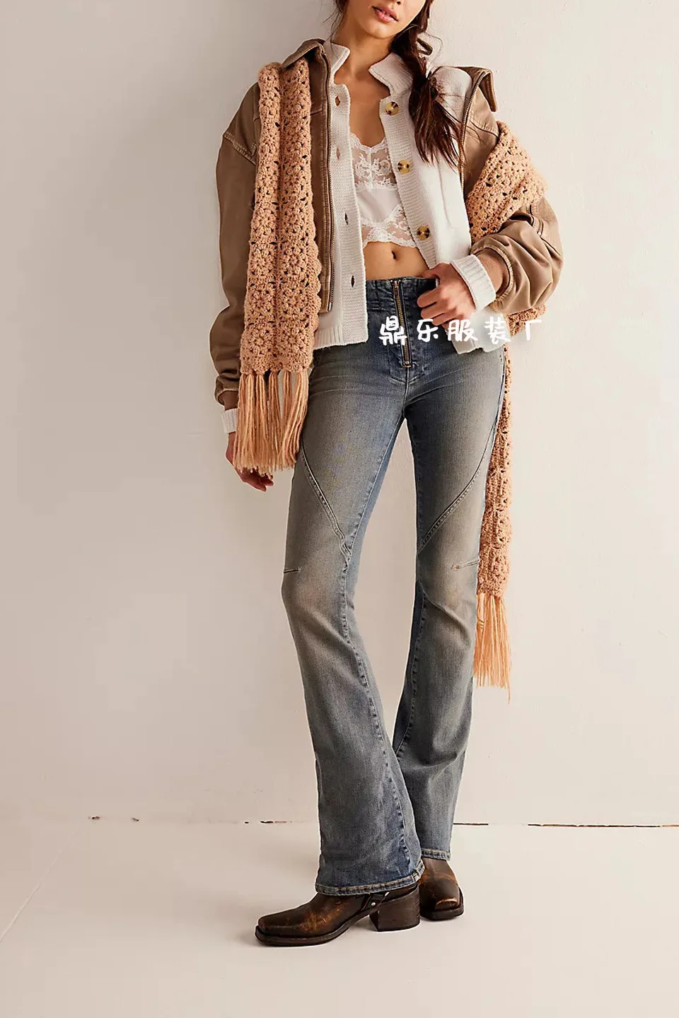 가을 겨울을위한 새로운 여성 니트 카디건 스웨터 느슨하고 따뜻한 솔리드 컬러 스탠드 업 칼라 싱글 브레스트 스웨터