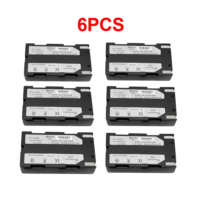 6PCS BT-L7480W Battery For GPS RTK South S82, Ruide R90i / R6, Kolida K5 / K9, Sanding T66 / T20 / T23 Series And H5 Hand Thin