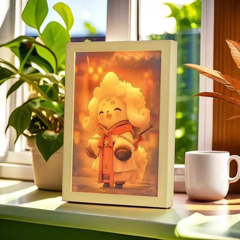 SheepLED Beautiful city Night View Light Painting,HD Picture Narrow BezelUsb Plug Dimming Romantic Home Decorations Night Lam