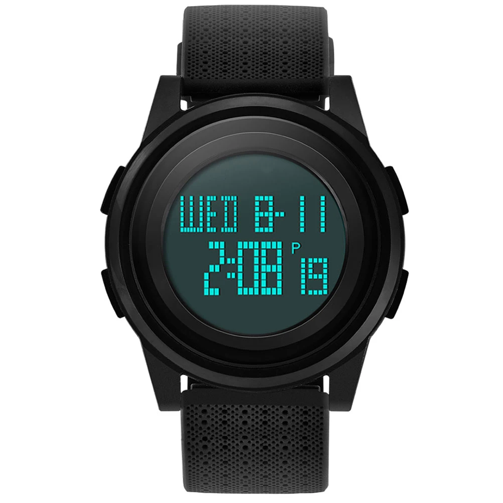 

LED Luminous Waterproof Electronic Watch Black Multifunction Swimming Outdoor Sports Male Wristwatch Watch Business Wristwatch