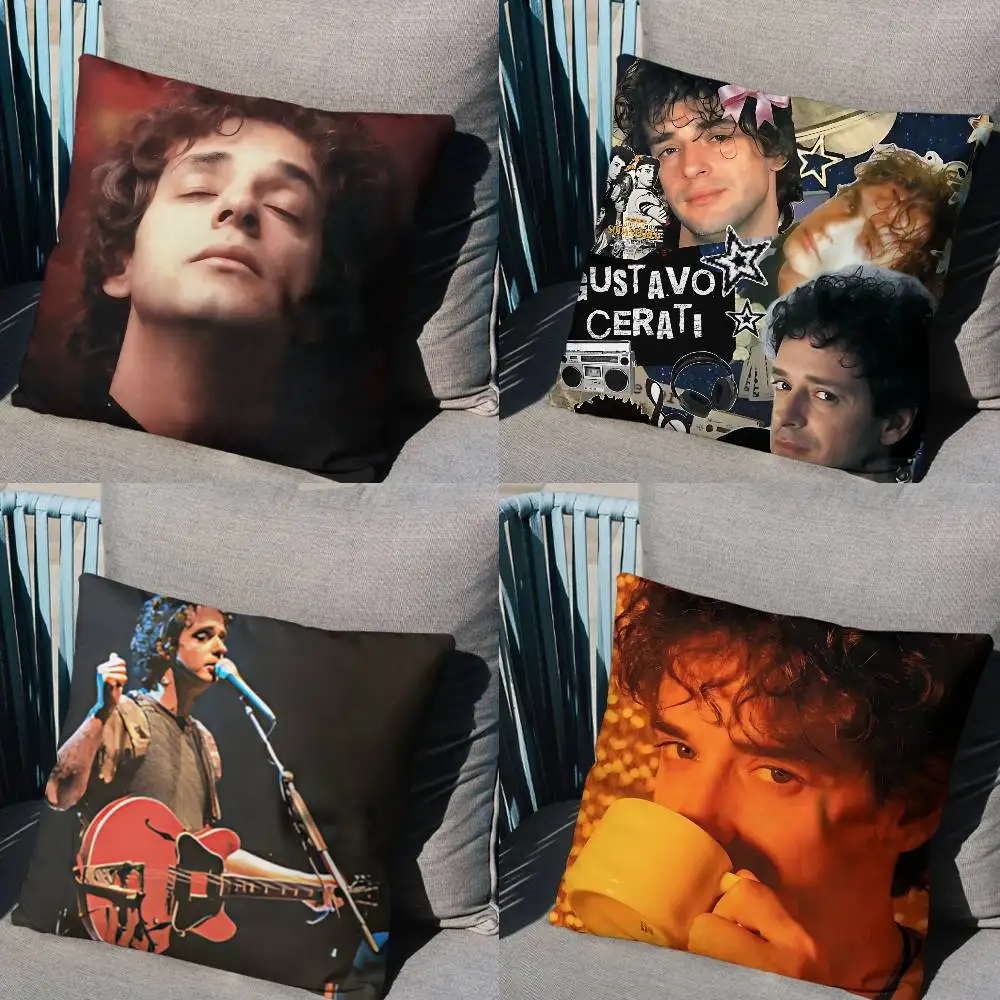 

Crimen Puente Gustavo Cerati Pillow Case Square Double-Sided Printing Short Plush Sofa Cushion Cover Bedroom Bedside Pillow