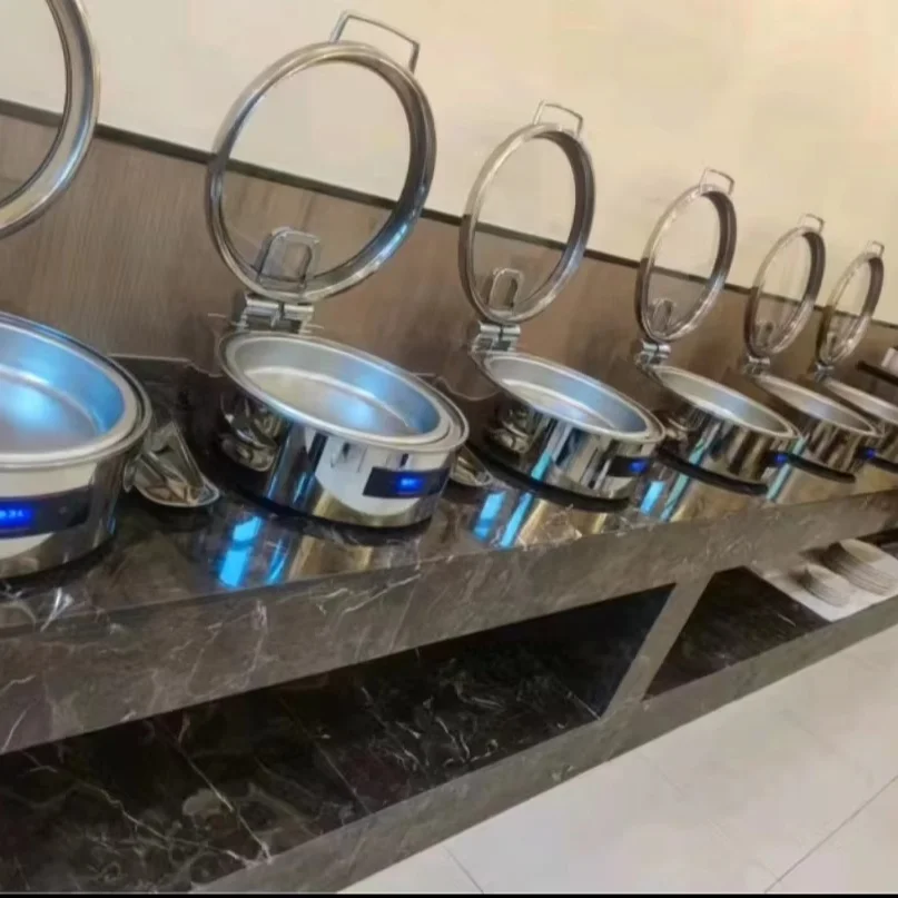 Buffet set Food heater Wholesale tableware Electric pot heater Commercial rectangular hotel hot pot